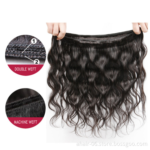 Mink brazilian virgin human hair bundles with lace frontal closure 10A grade unprocessed mink hair bundles